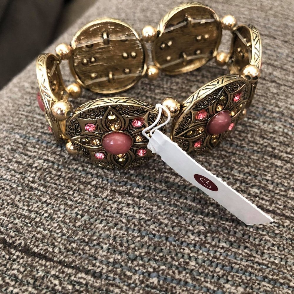Dressbarn Purple - Gold Bracelet